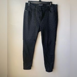Judy Blue Los Angeles Black Leopard Skinny Fit Jeans